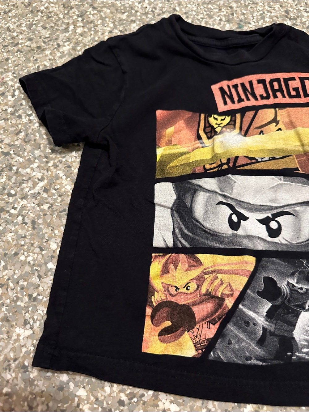 Lego Ninjago Black Graphic Tee with Yellow & Gray Accents - Picture 2 of 6
